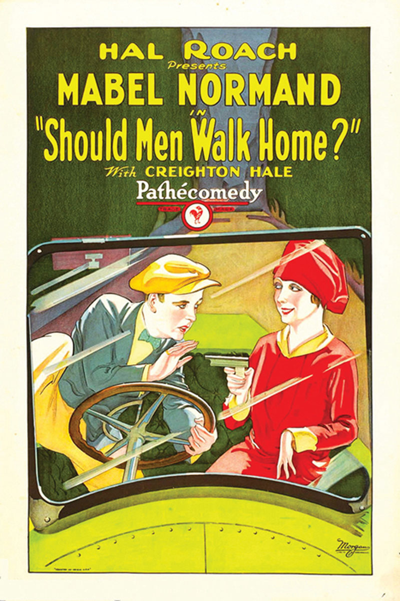 Close-up of men walking home giclee wall art with vibrant colors