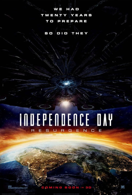Front cover of Independence Day: Resurgence Blu-Ray showing the alien mothership hovering above Earth