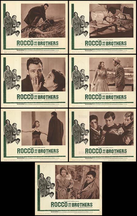 Cover art of Rocco and His Brothers DVD showing iconic characters