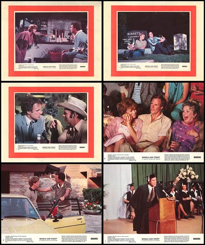 Middle Age Crazy lobby card featuring Bruce Dern in a classic scene.