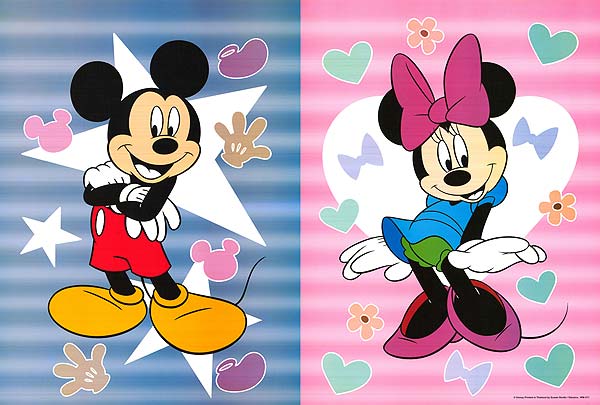 Mickey Mouse plush toy sitting on a shelf, perfect for kids' rooms.