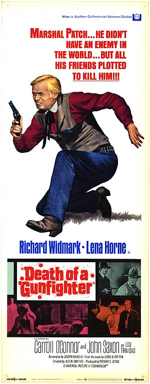 A dramatic scene from Death of a Gunfighter showcasing the intense showdown between characters.