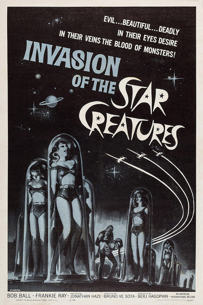 Close-up of the Invasion of the Star Creatures giclee print showcasing detailed artwork