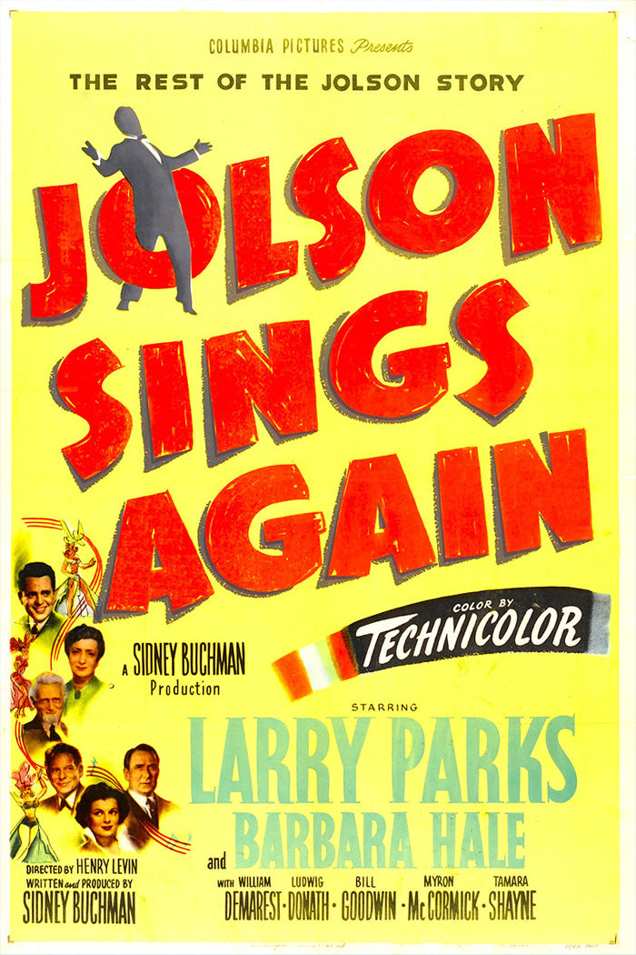 Close-up of Jolson's Melodies giclee print highlighting vibrant colors and details.