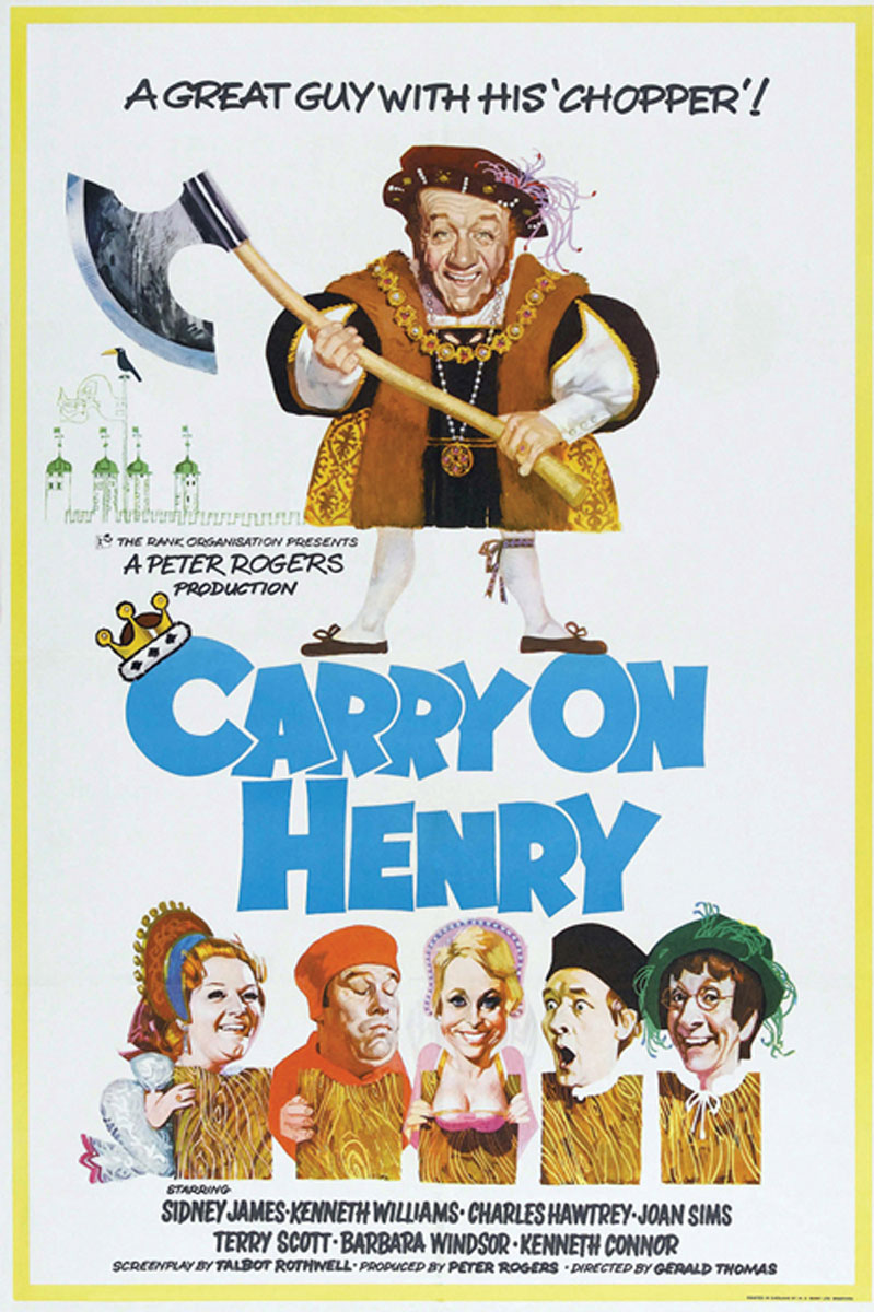 Carry On Henry giclee wall art hung above a sofa in a contemporary living room