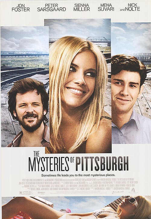 Book cover of Mysteries of Pittsburgh with city skyline background