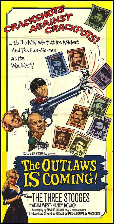 Close-up of Outlaws Is Coming canvas print with vivid colors and detailed artwork