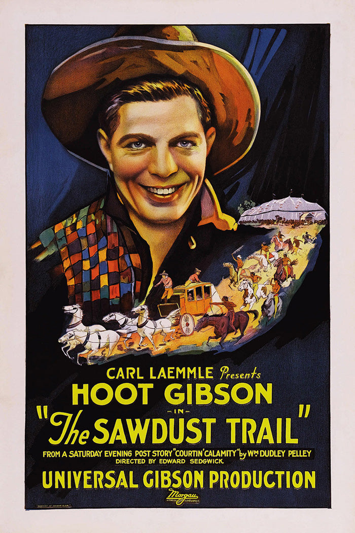 Sawdust Trail Giclee Art Print displayed in a modern living room setting.