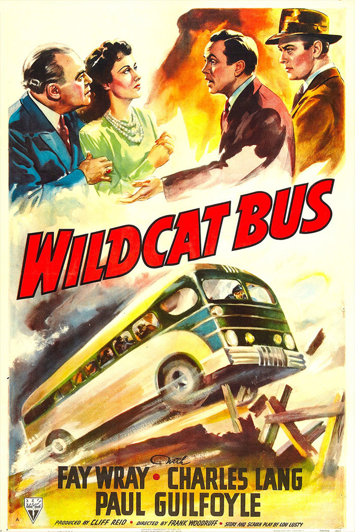 Close-up of Wildcat Bus giclee print on canvas, vibrant colors and fine detail