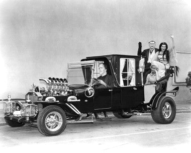 Vintage Munsters collectibles showcasing classic horror TV shows.