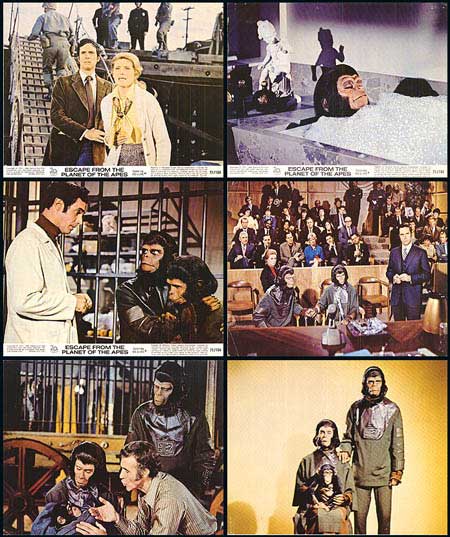 Front view of the Collector's edition film poster set featuring Escape From The Planet Of The Apes.