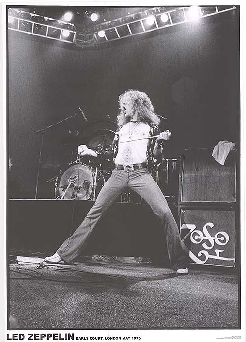Full view of the Led Zeppelin Earls Court '75 poster with vivid artwork