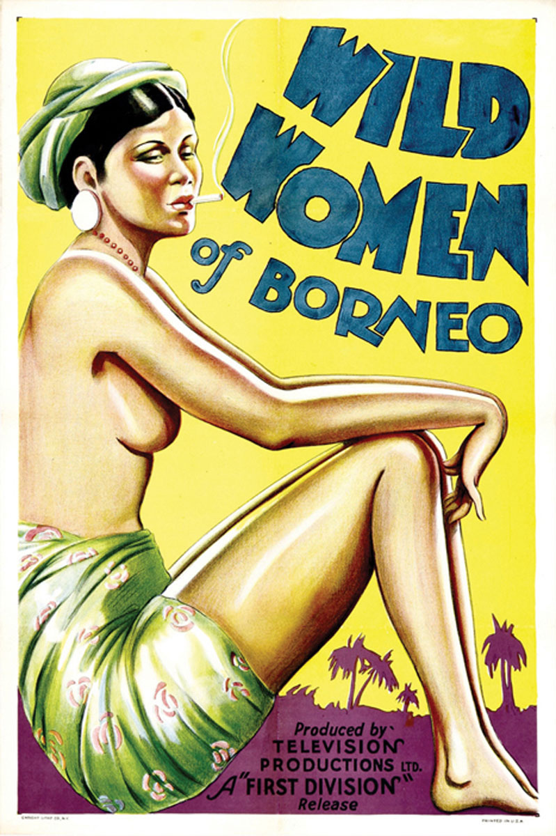 Close-up of vibrant wild women of Borneo giclee art print on canvas