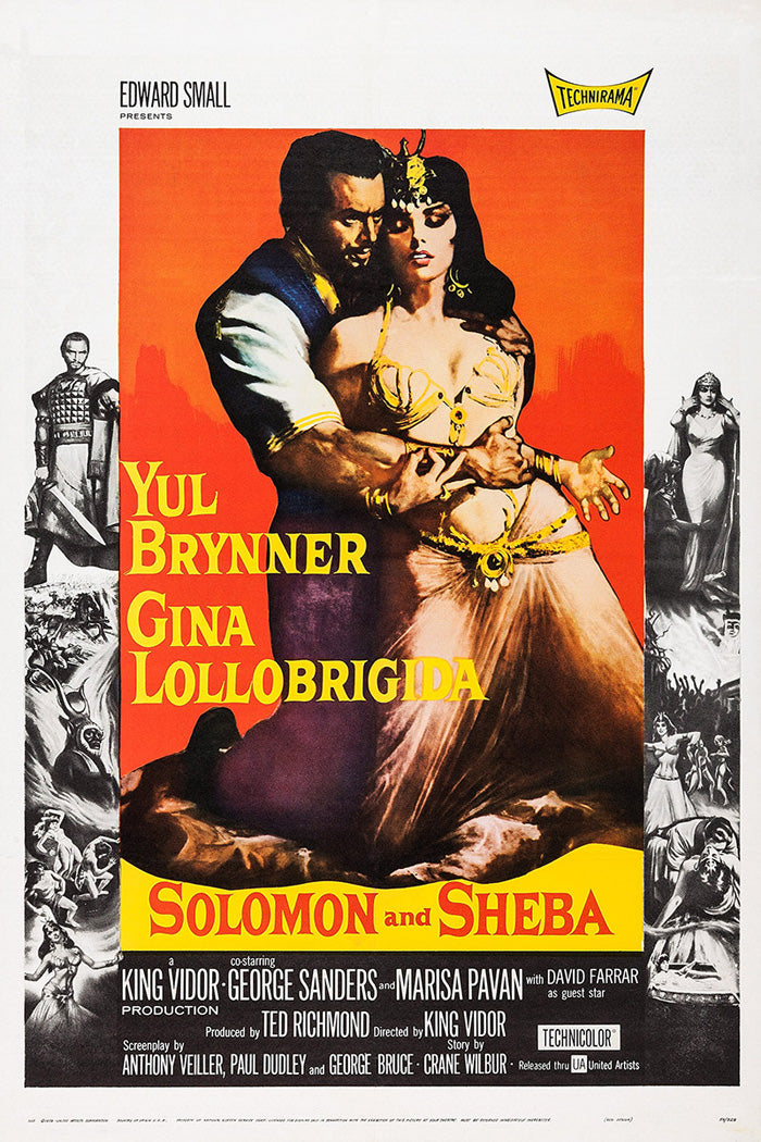 Close-up of Solomon & Sheba giclee print highlighting rich colors and detailed artwork