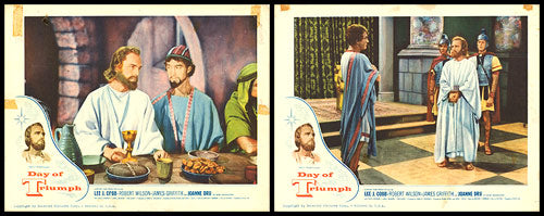 Close-up of the Day of Triumph wall art set hanging above a sofa