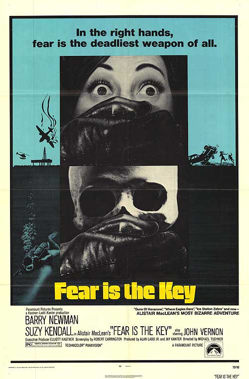Cover of Fear is the Key, showcasing its gripping thriller theme.