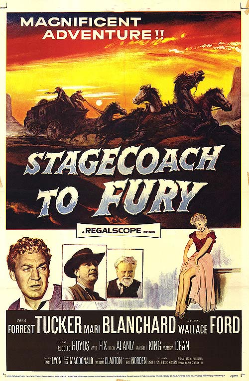 Stagecoach crossing a dusty trail in the Wild West, representing Journey Through Fury