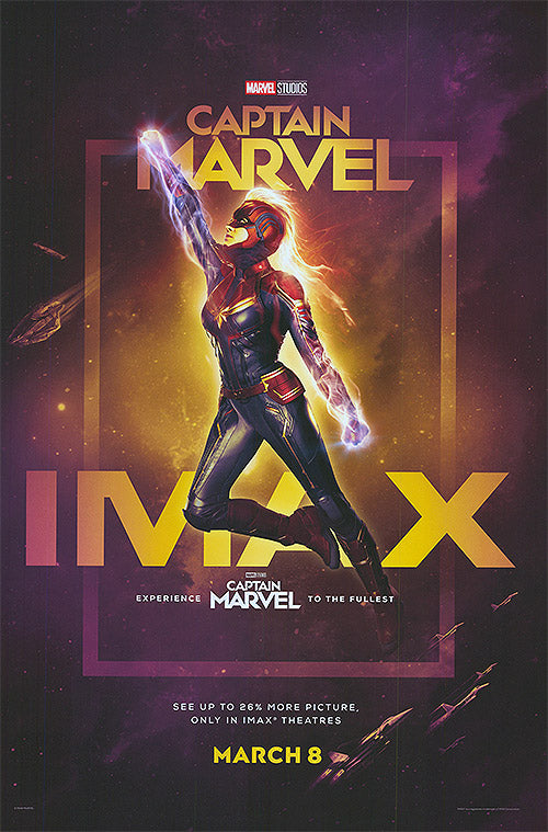 Close-up of the Limited Edition Captain Marvel IMAX Figure, highlighting its detailed design.