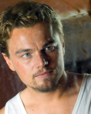 Close-up of a vintage Leonardo DiCaprio movie poster for sale