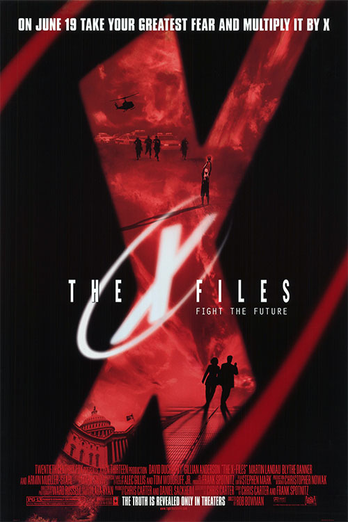 A close-up of The X-Files DVD box set showcasing the cover art and included episodes.