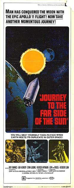 Cover art of Journey to the Far Side of the Sun DVD showcasing retro sci-fi design