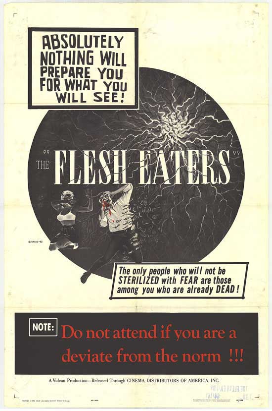 Front view of Flesh Eaters vintage graphic tee showcasing classic punk design