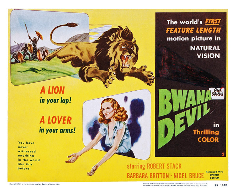 Close-up of Bwana Devil giclee print showcasing vibrant colors and fine details, perfect for wall art decor.