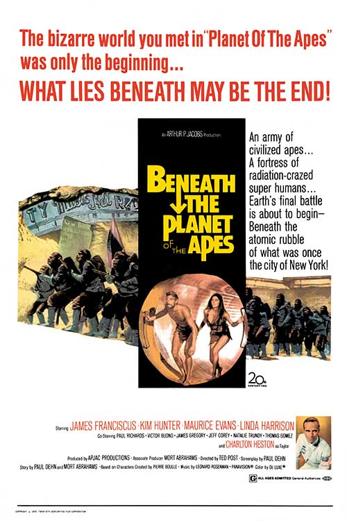 Detailed view of Beneath The Planet of The Apes satin finish collectible, showcasing its glossy surface and vivid colors.