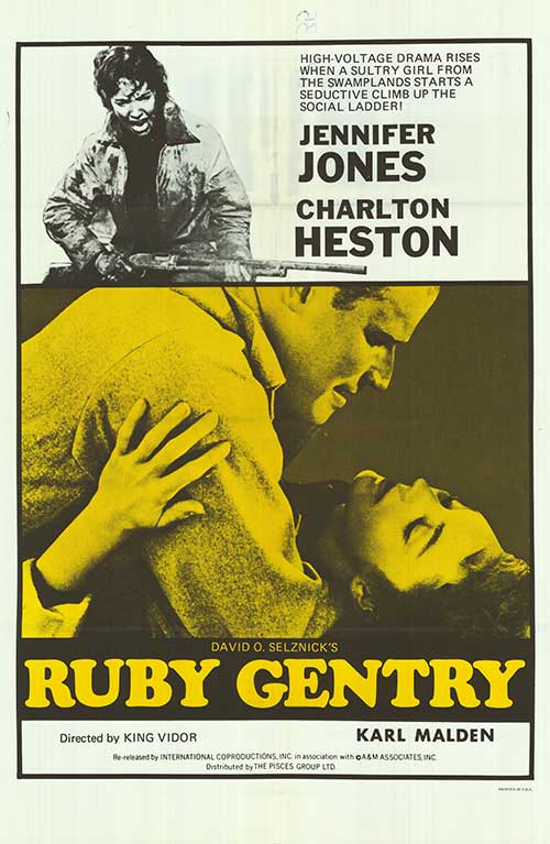 Front view of Ruby Gentry 1967 poster showcasing vintage design.
