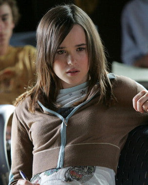 Ellen Page skincare products for sensitive skin in a bright setting