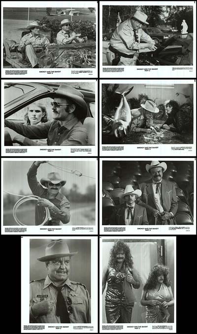 Close-up view of the Smokey and the Bandit action figures set, highlighting detailed designs.
