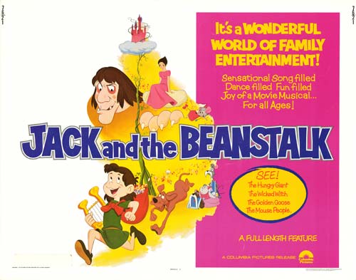 Cover art of Jack and the Beanstalk featuring Jack, the giant, and vibrant landscapes.