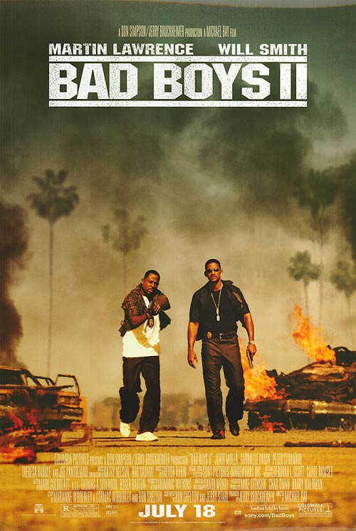 Cover of Bad Boys II DVD featuring glossy artwork and action scenes.