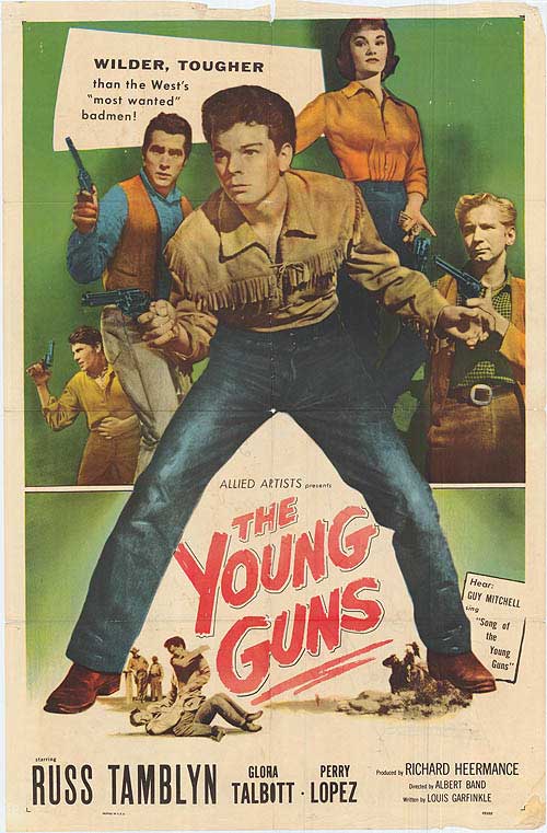 Close-up of Young Guns action figures on display, highlighting intricate details.