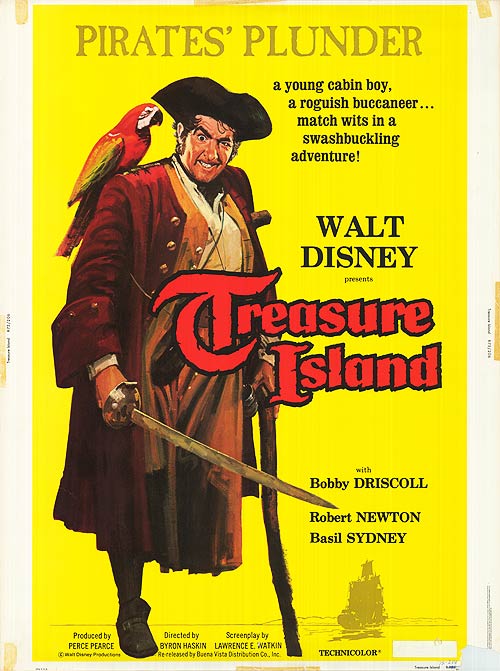 Front view of the 1975 Treasure Island board game showing vintage artwork and box wear