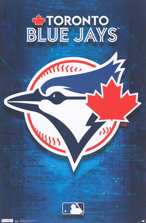 Close-up of Toronto Blue Jays MLB jersey with team logo