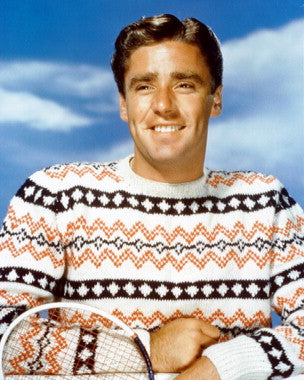 Close-up of a vintage Peter Lawford autograph on display.