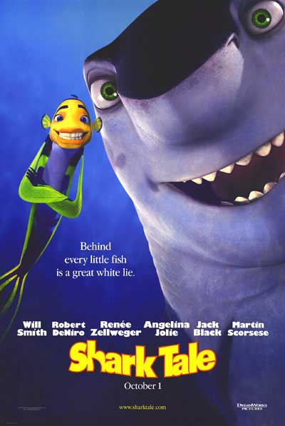 Oscar the fish in Shark Tale, showcasing vibrant animation and humor.