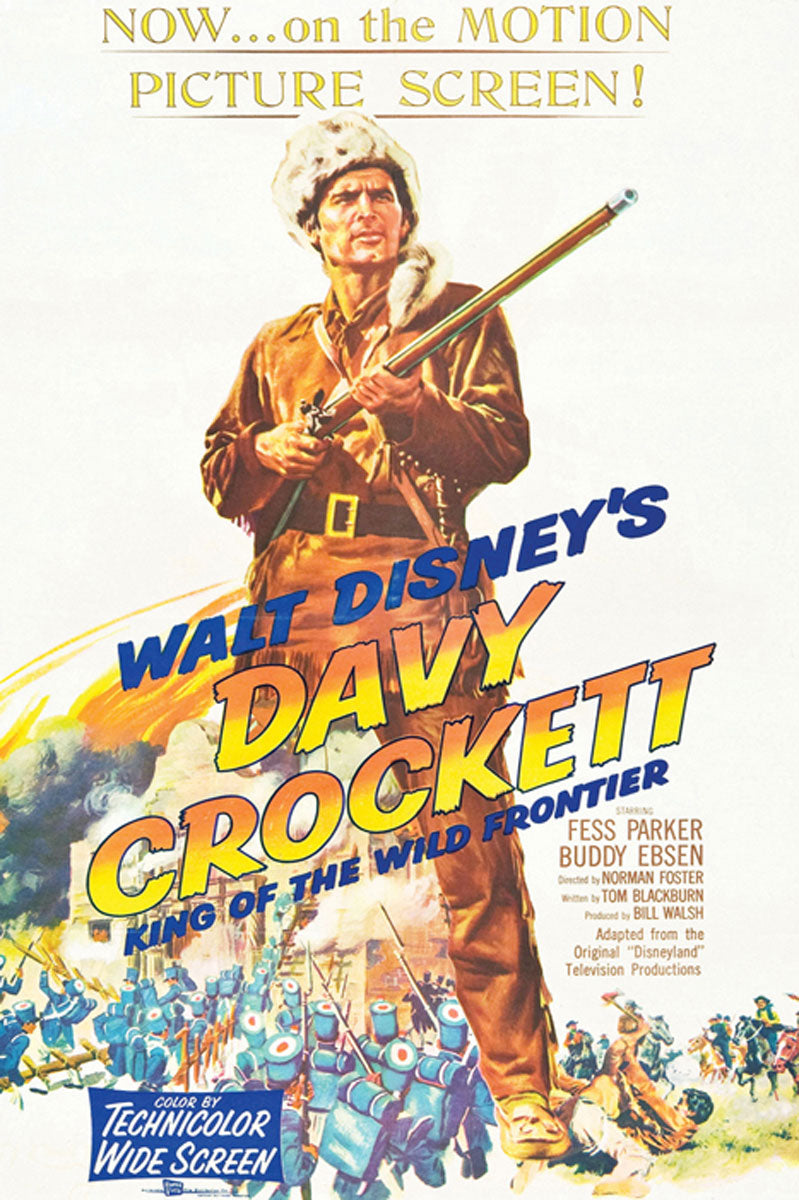 Davy Crockett Giclee print showcasing vibrant colors in a living room setting.