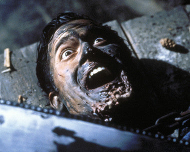Army of Darkness collectible figures displayed on a shelf