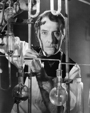 Curse of Frankenstein collectible featuring Peter Cushing, perfect for horror enthusiasts.