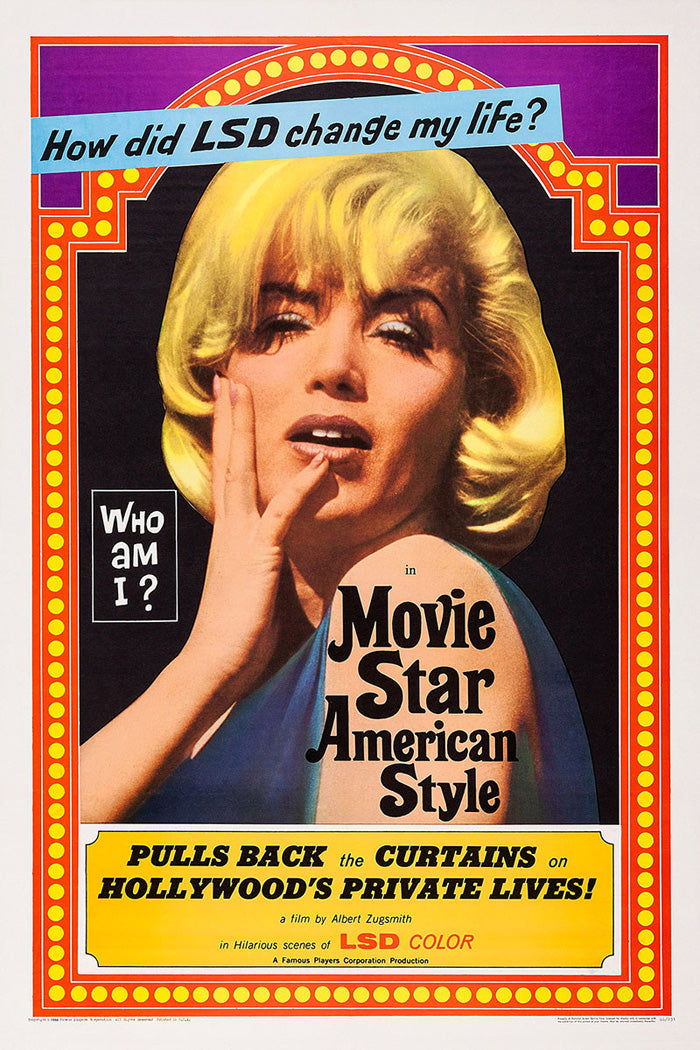 Close-up of Movie Star, American Style canvas wall art showing vibrant colors and detailed print