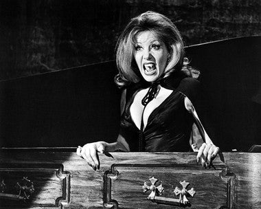 Cover art of House That Dripped Blood, a classic horror novel by Ingrid Pitt