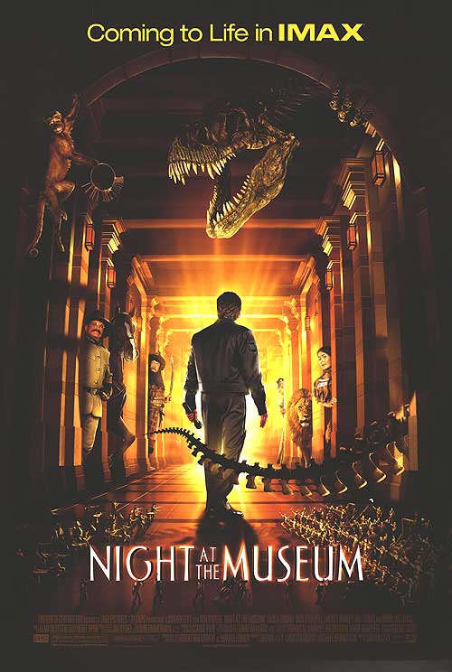 Night At The Museum IMAX DVD cover showcasing vibrant colors and characters.
