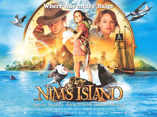 Front cover of Nim's Island children's adventure storybook with colorful illustrations