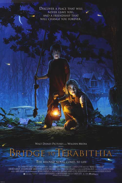 Cover of Journey to Terabithia showcasing the magical forest setting.
