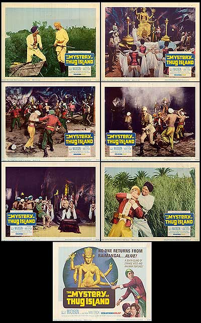 Front cover of Mystery of Thug Island DVD set showing dramatic island backdrop and action montage