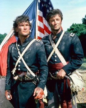 North and South memorabilia featuring Patrick Swayze in dramatic pose.