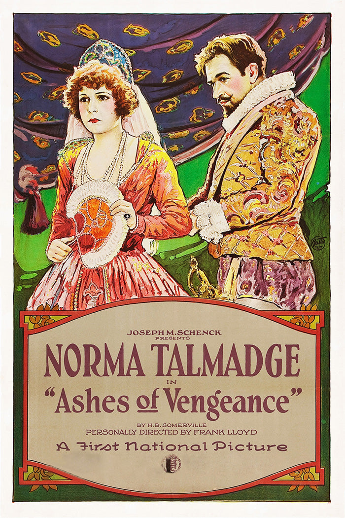 A close-up view of the Ashes of Vengeance art print showcasing its vivid colors and intricate details.