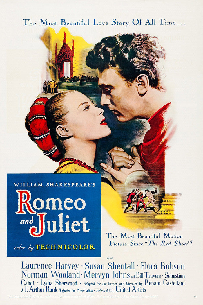 Close-up of Romeo and Juliet giclee print showcasing rich colors and details.